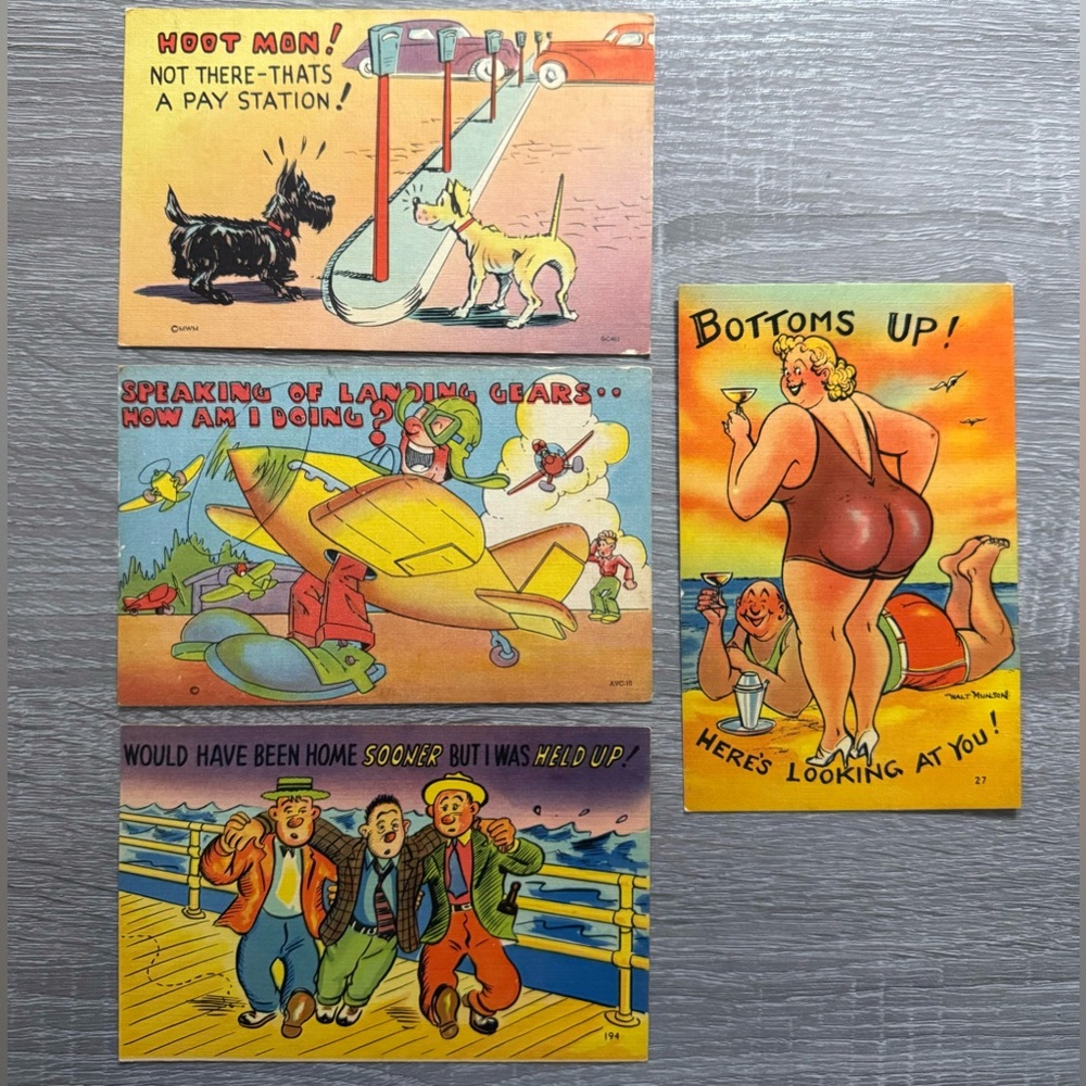 Vintage Set of 4 Postcards